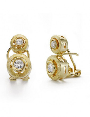 18K PENDIENTES TU Y YO 2 CIRCONITAS...