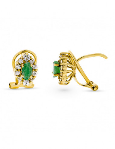 18K PENDIENTES ORO AMARILLO ORLA...