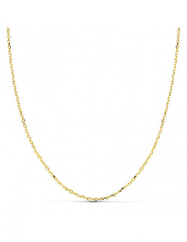 18K CADENA MACIZA FORZADA 45 CM ANCHO...