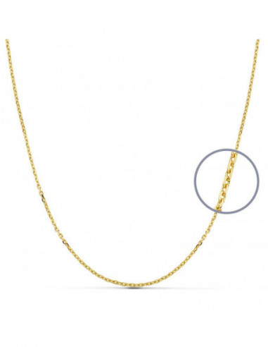 18K CADENA MACIZA FORZADA 60 CM ANCHO...