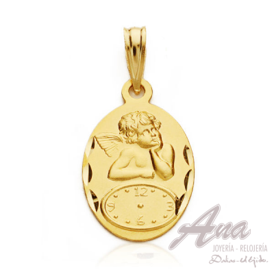 9K MEDALLA OVAL ANGELITO...