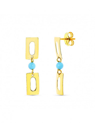 18K PENDIENTES ORO AMARILLO LARGOS...