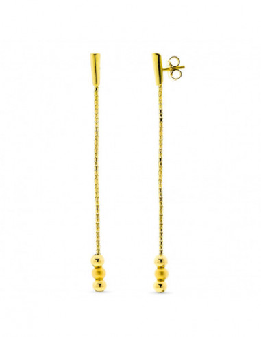 18K PENDIENTES ORO AMARILLO CON...