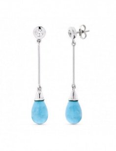 18K PENDIENTES ORO BLANCO...