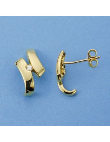 18K PENDIENTES CIRCONITAS 15X13 MM