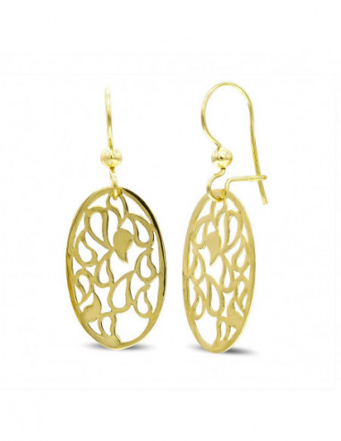 18K PENDIENTES ORO AMARILLO LARGOS...