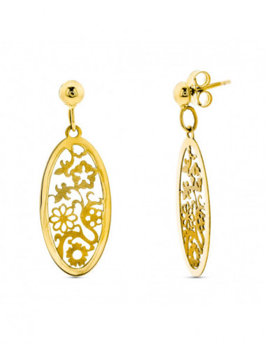 18K PENDIENTES ORO AMARILLO LARGO...