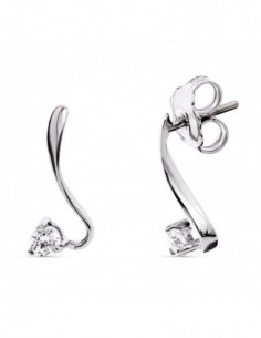 18K PENDIENTES ORO BLANCO...