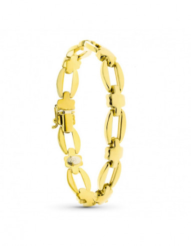 18K PULSERA ORO AMARILLO ESLABON OVAL...