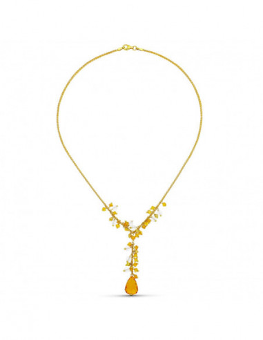 18K GARGANTILLA ORO AMARILLO PIEDRAS...
