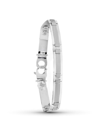18K PULSERA ORO BLANCO MATE...