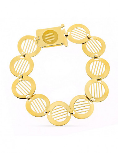 18K PULSERA ORO AMARILLO ESLABONES...