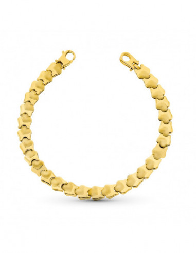 18K PULSERA ORO AMARILLO CORAZONES...
