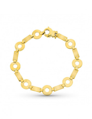 18K PULSERA ORO AMARILLO CIRCULOS...