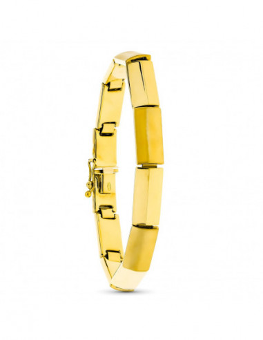 18K PULSERA ORO AMARILLO MATE Y BRILLO