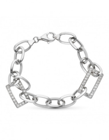 18K PULSERA ORO BLANCO CON CIRCONITAS...