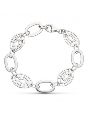 18K PULSERA ORO BLANCO 18 CM