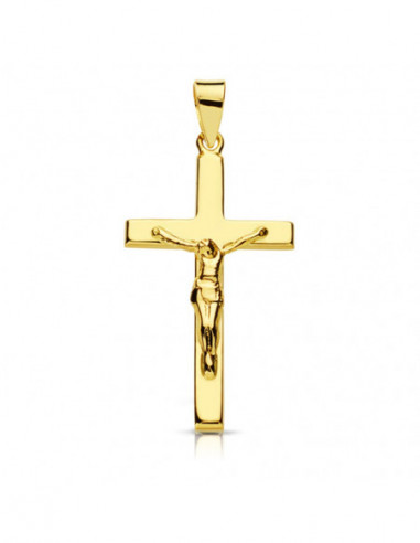18K CRUZ CON CRISTO. 27X15 MM