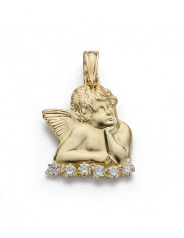 18K SILUETA ANGEL CIRCONITAS 19X14 MM