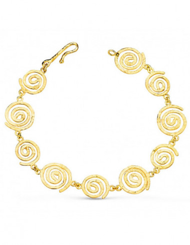 18K PULSERA ORO AMARILLO ESPIRALES...