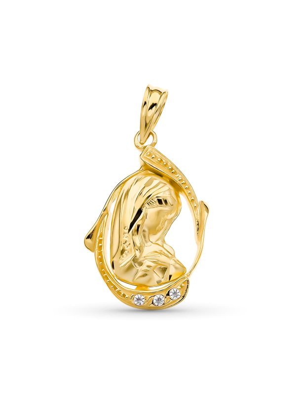 18K MEDALLA ORO AMARILLO VIRGEN NIÑA...