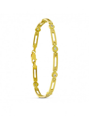 18K PULSERA ORO AMARILLO CIRCONITAS...