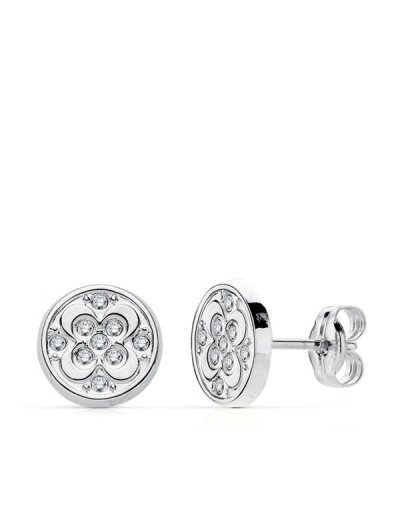 PENDIENTES ORO BLANCO...