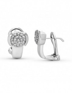 18K PENDIENTES ORO BLANCO...