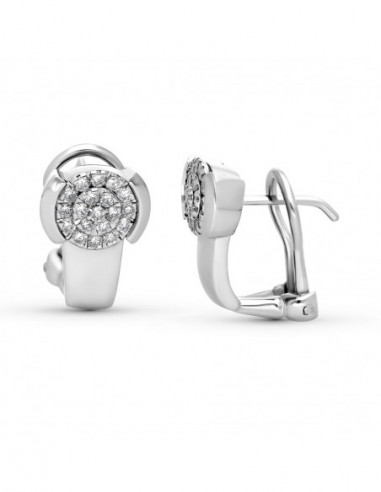 18K PENDIENTES ORO BLANCO CUAJO 38...