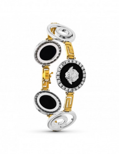 18K PULSERA ORO BICOLOR MEDUSAS...