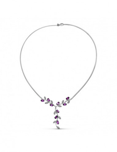 18K GARGANTILLA ORO BLANCO HILO...