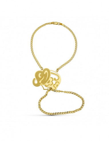 18K PULSERA ORO AMARILLO INDIA ELEFANTE