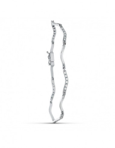 18K PULSERA ORO BLANCO CIRCONITAS