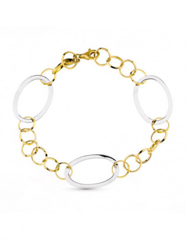 18K PULSERA BICOLOR 18.5 CM