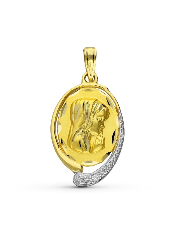 18K MEDALLA ORO AMARILLO VIRGEN NIÑA...