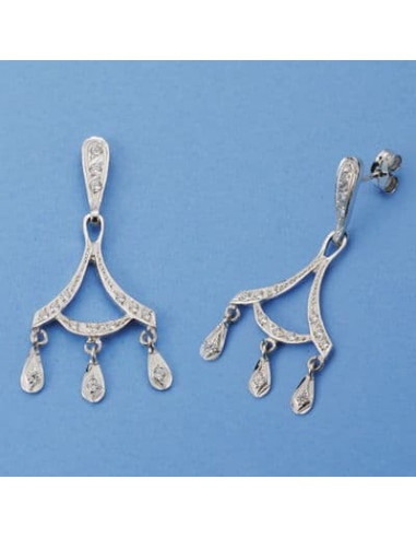 18K PENDIENTES CIRCONITAS 39X16 MM