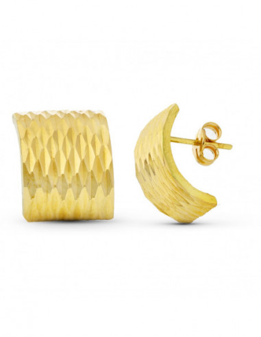 18K PENDIENTES ORO AMARILLO TALLADOS