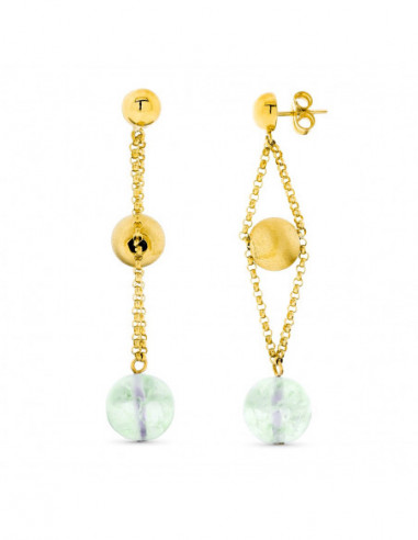 18K PENDIENTES ORO AMARILLO BOLA ORO...