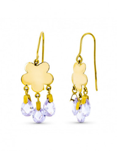 18K PENDIENTES ORO AMARILLO LARGO...