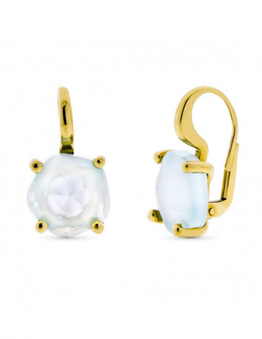 18K PENDIENTES ORO AMARILLO PIEDRA...