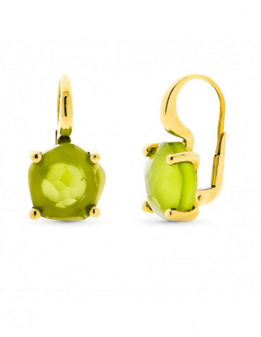 18K PENDIENTES ORO AMARILLO PIEDRA...