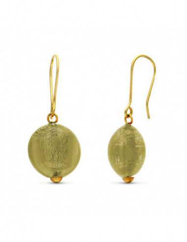 18K PENDIENTES ORO AMARILLO CRISTAL...