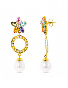 18K PENDIENTES CIRCONITAS Y...