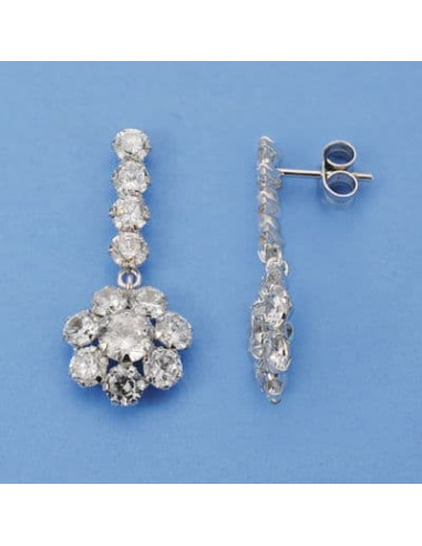 18K PENDIENTES CIRCONITAS 20X12 MM