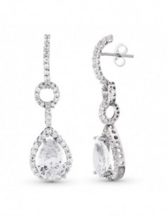 18K PENDIENTES ORO BLANCO...