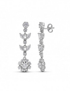 18K PENDIENTES ORO BLANCO...