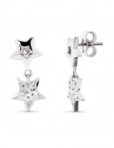 18K PENDIENTES ORO BLANCO...