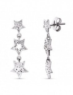 18K PENDIENTES ORO BLANCO...