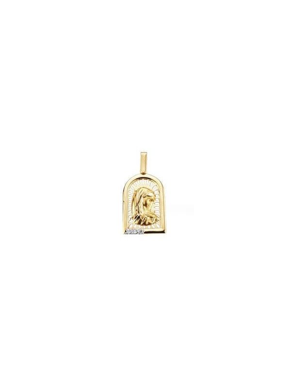 18K MEDALLA ORO AMARILLO DIAMANTES...