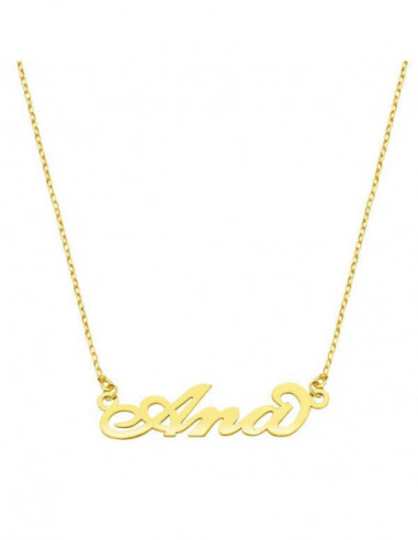 18K GARGANTILLA NOMBRE 3 LETRAS....